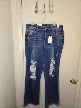 Dark Denim Judy Blue Jeans Dad Jean JB82605MD 18W